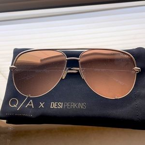 QUAY Desi Perkins aviator sunglasses